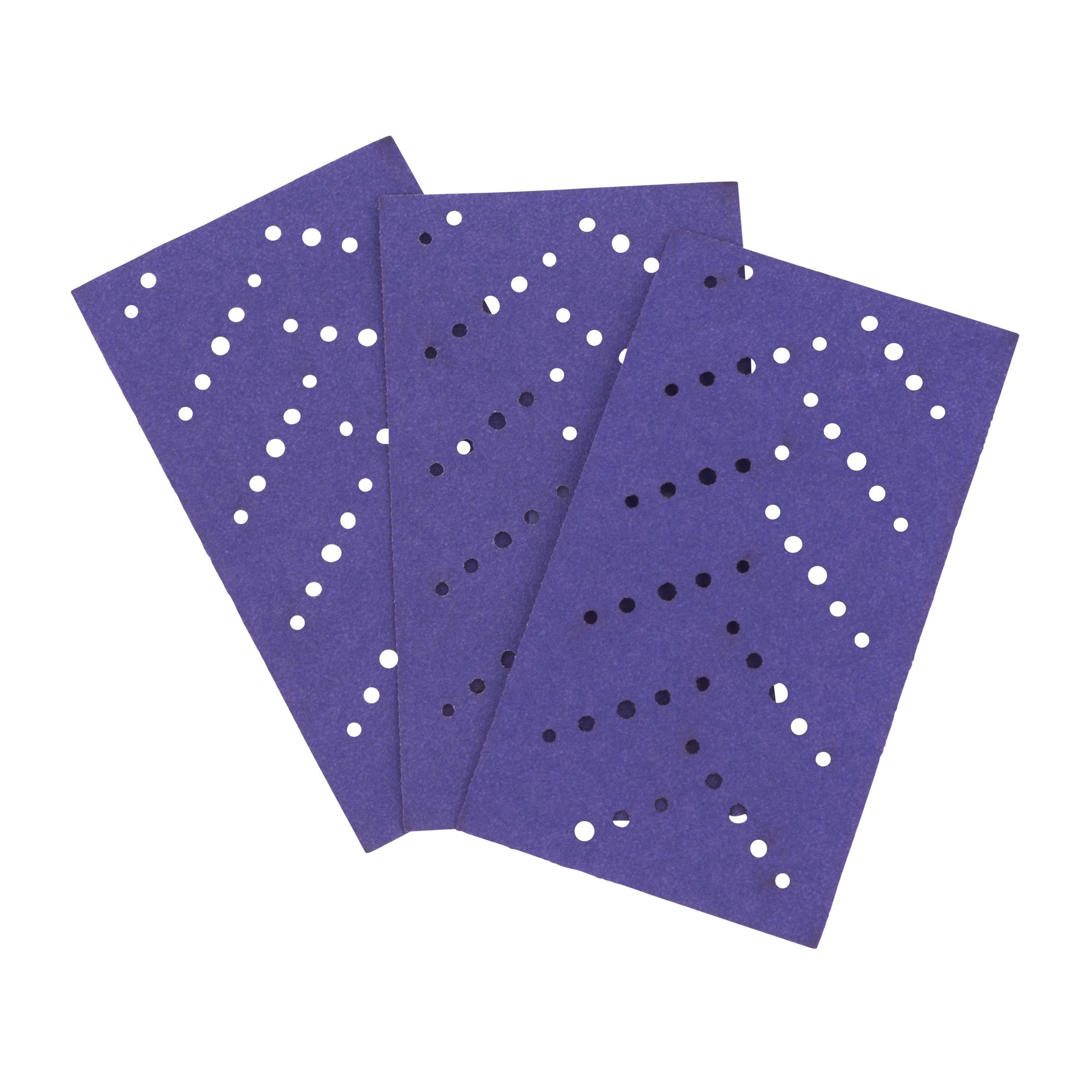 3M™ Cubitron™ II Hookit™ Tira abrasiva 737U, 70 mm x 127 mm, multiagujeros, 220+, 51390