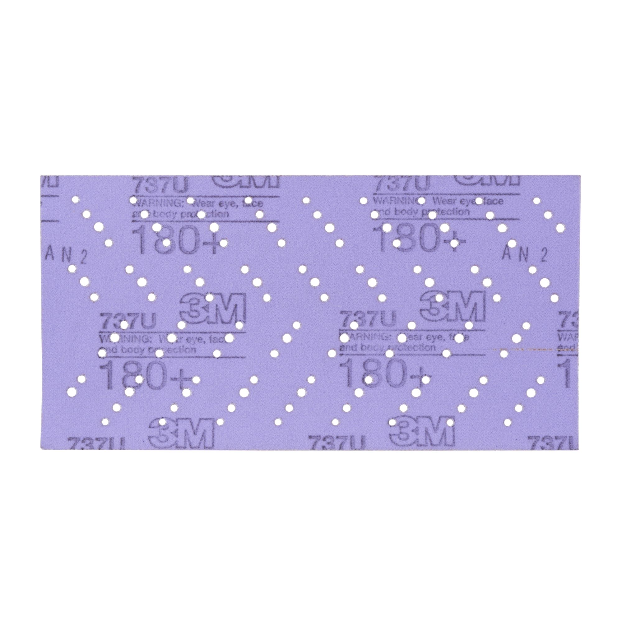 3M™ Cubitron™ II Hookit™ Tira abrasiva 737U, 115 mm x 225 mm, multiagujeros, 180+, 51402