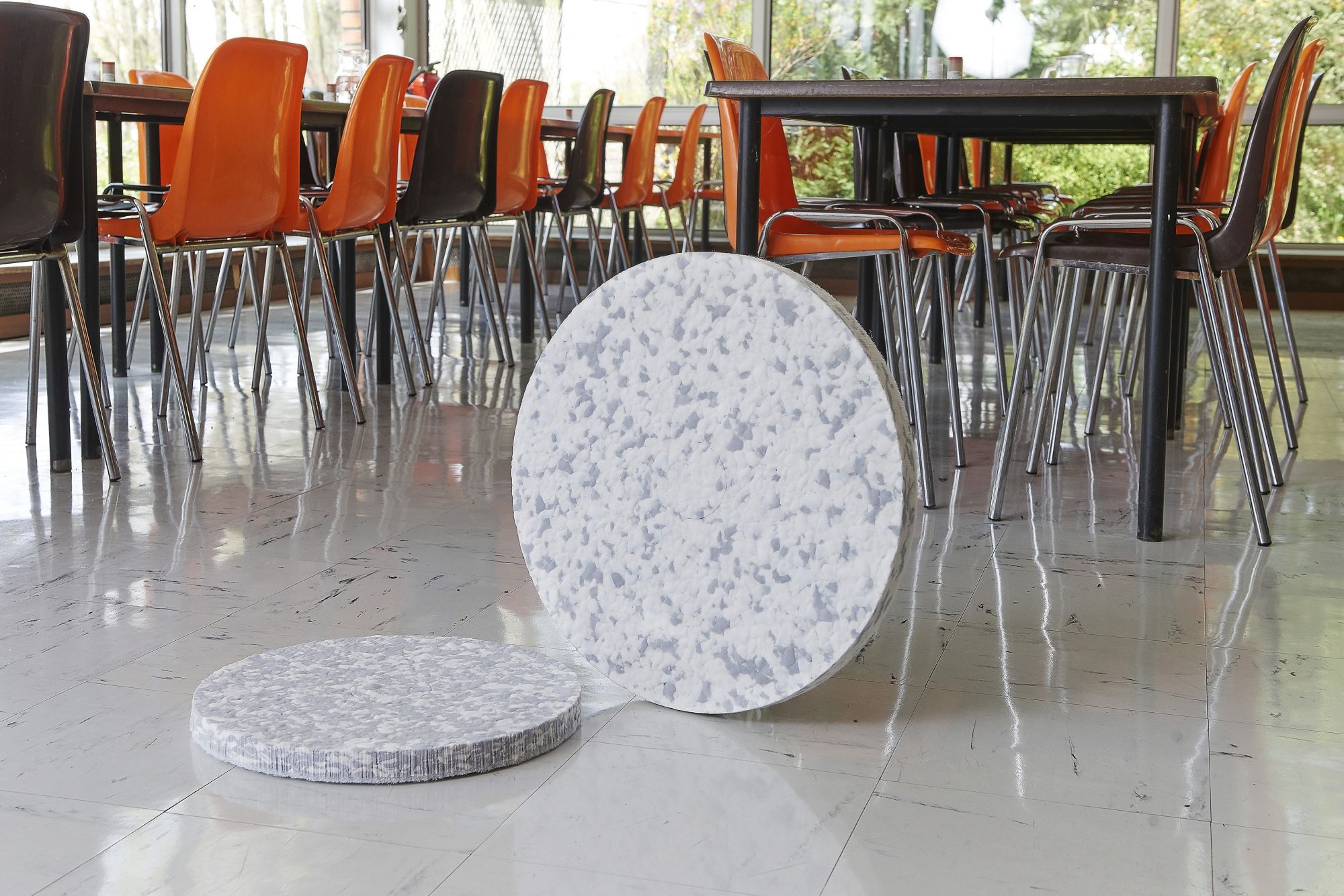 3M™ Discos Melamina limpieza puntual Gris/Blanco (406 mm, Caja de 5)