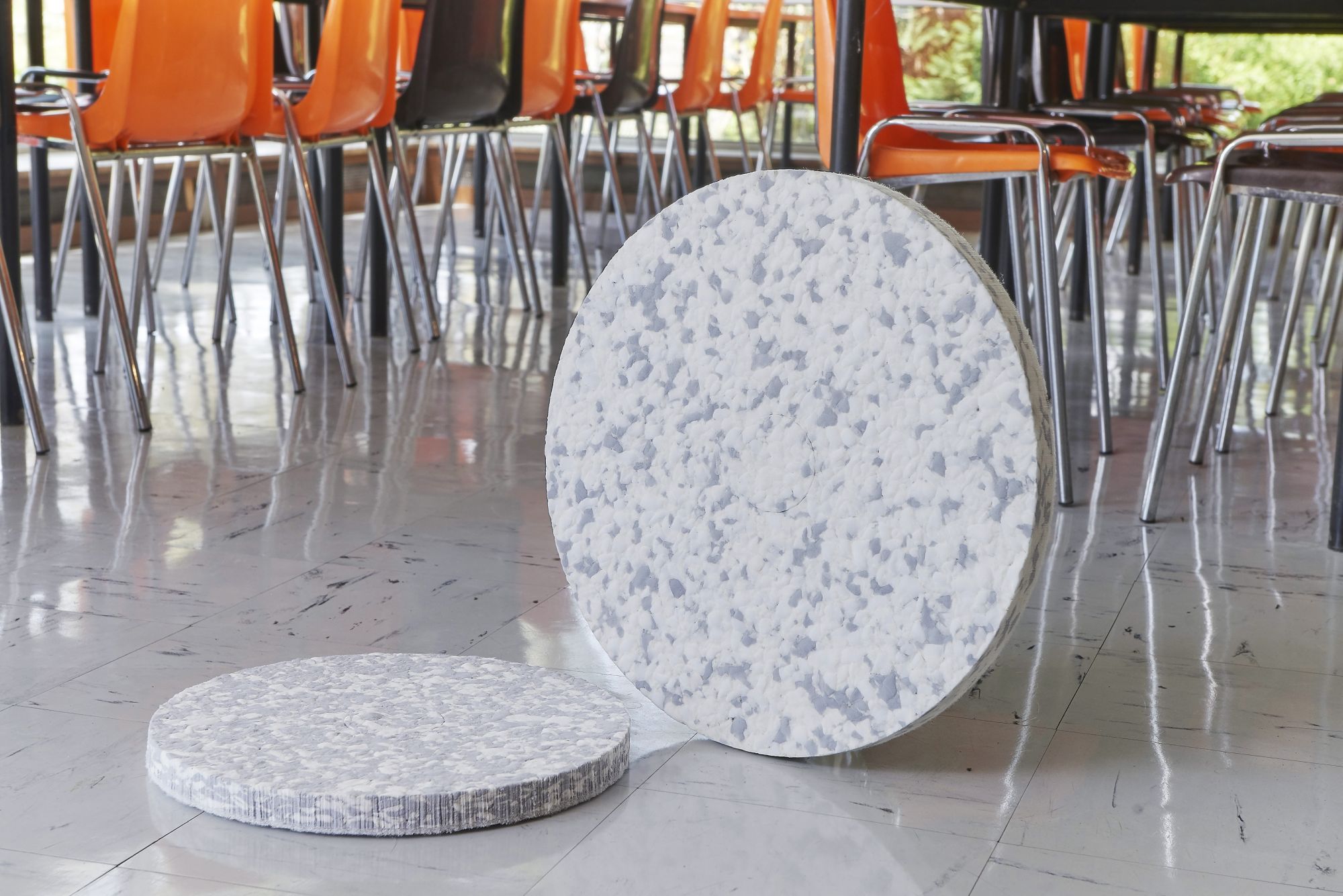 3M™ Discos Melamina limpieza puntual Gris/Blanco (406 mm, Caja de 5)