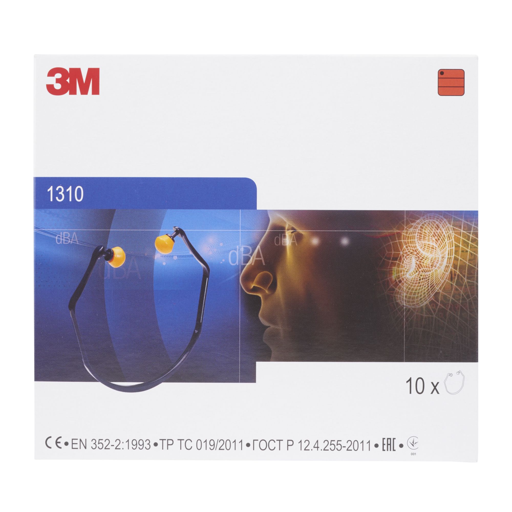 3M™ E-A-R™ Tapones con banda, 26 dB, 10/caja, 1310