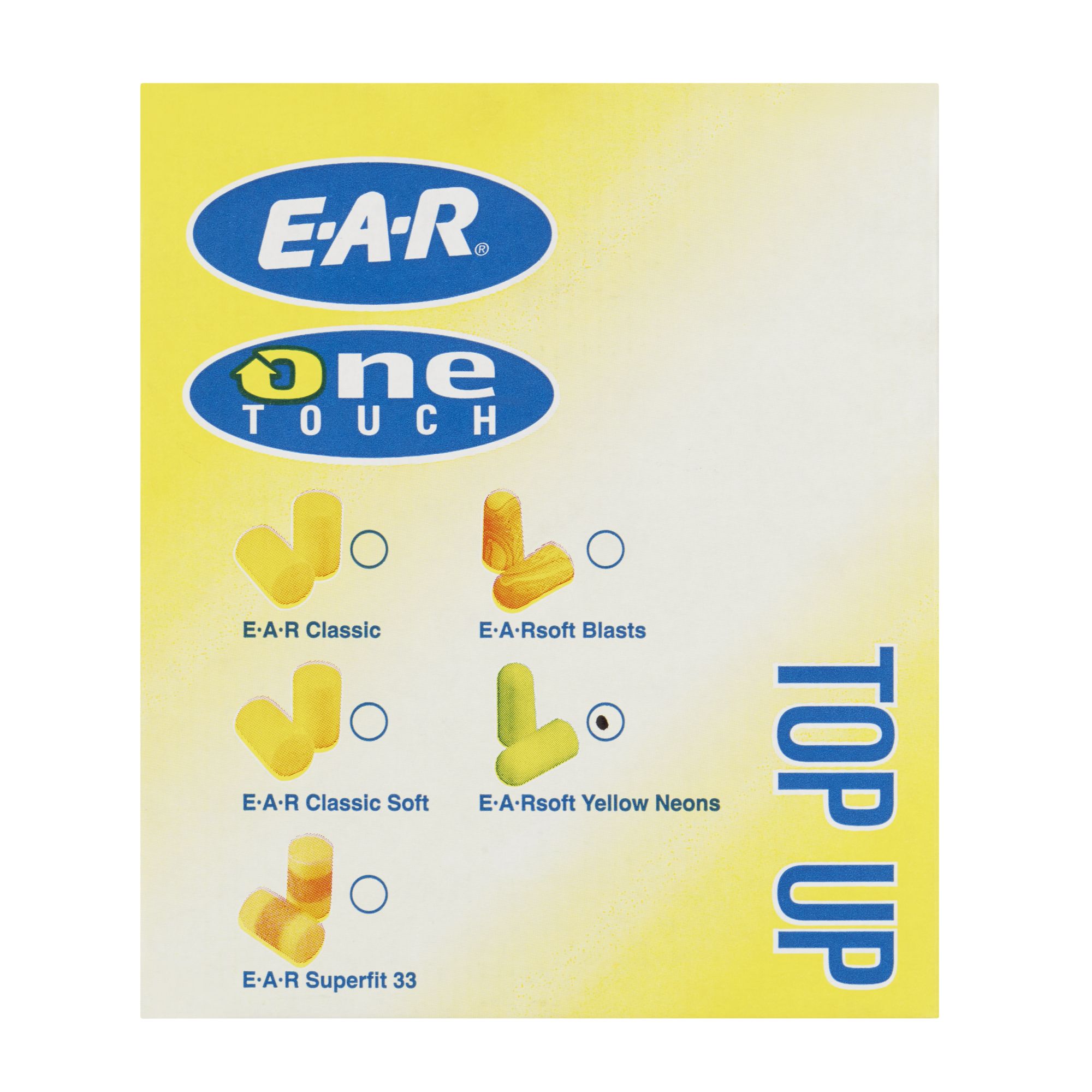 3M™ E-A-R™ E-A-Rsoft™ Neones Amarillos™ Tapones desechables, 36 dB, bolsa de recarga, 500 pares/bolsa, PD-01-010