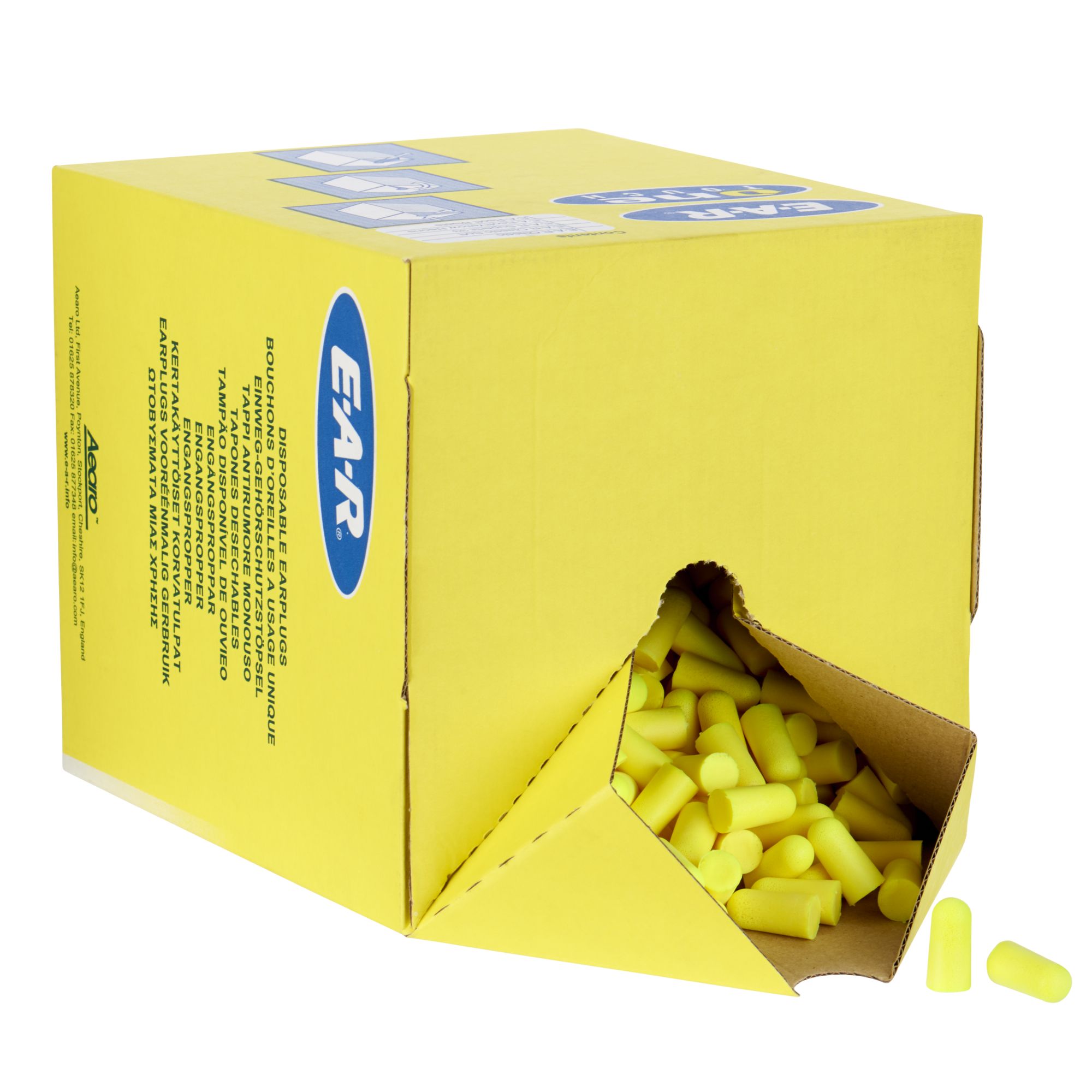 3M™ E-A-R™ E-A-Rsoft™ Neones Amarillos™ Tapones desechables, 36 dB, bolsa de recarga, 500 pares/bolsa, PD-01-010