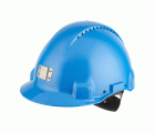 3M™ Casco, Uvicator, con arnés de ruleta, ventilado y banda antisudor de plástico, portalámparas, azul, G3000NUV-10-BB
