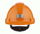 3M™ Casco, Uvicator, con arnés de ruleta, ventilado y banda antisudor de plástico, portalámparas, naranja, G3000NUV-10-OR