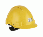 3M™ Casco, Uvicator, con arnés de ruleta, ventilado y banda antisudor de plástico, portalámparas, amarillo, G3000NUV-10-GU