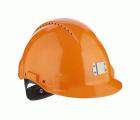 3M™ Casco, Uvicator, con arnés de ruleta, ventilado y banda antisudor de plástico, portalámparas, naranja, G3000NUV-10-OR