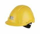 3M™ Casco, Uvicator, con arnés de ruleta, ventilado y banda antisudor de plástico, portalámparas, amarillo, G3000NUV-10-GU