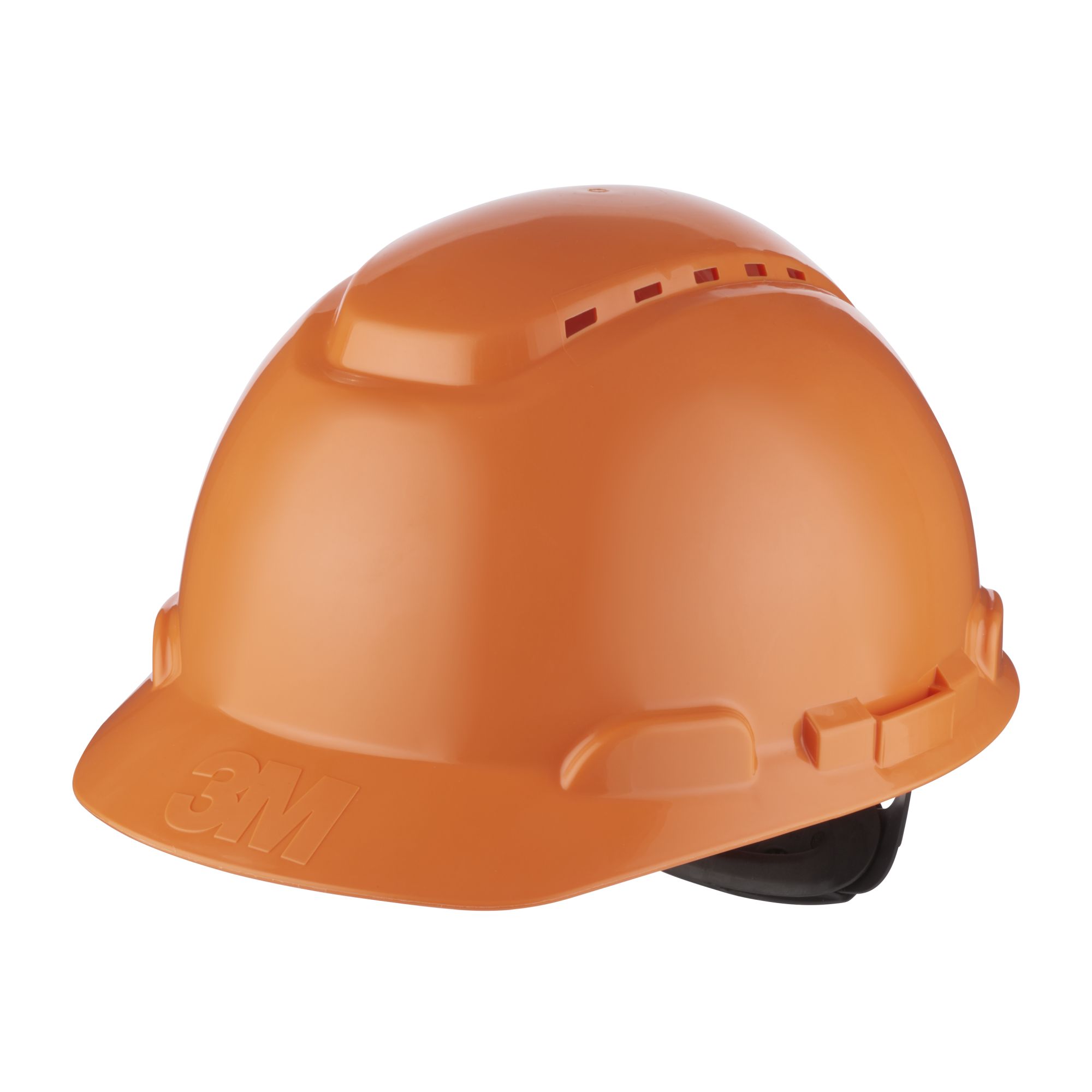 3M™ Casco, con arnés de ruleta, ventilado, banda de plástico para el sudor, naranja, H700N-OR