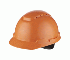 3M™ Casco, con arnés de ruleta, ventilado, banda de plástico para el sudor, naranja, H700N-OR