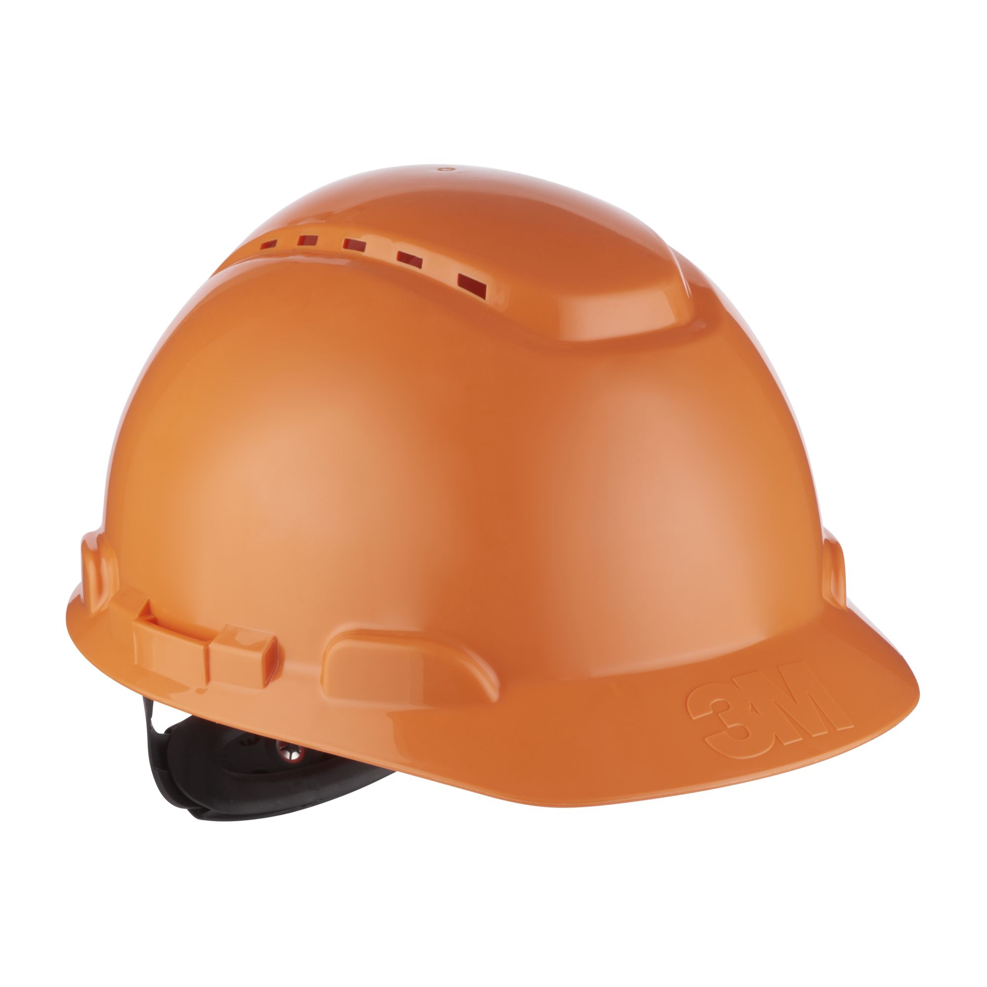 3M™ Casco, con arnés de ruleta, ventilado, banda de plástico para el sudor, naranja, H700N-OR