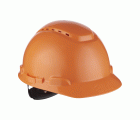 3M™ Casco, con arnés de ruleta, ventilado, banda de plástico para el sudor, naranja, H700N-OR