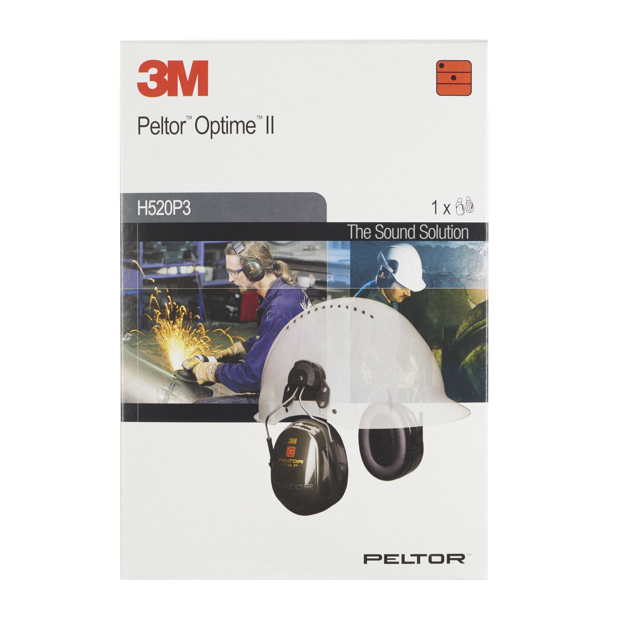 3M™ PELTOR™ Optime™ II Orejeras, 30 dB, verde, versión montada en casco, H520P3E-410-GQ-01