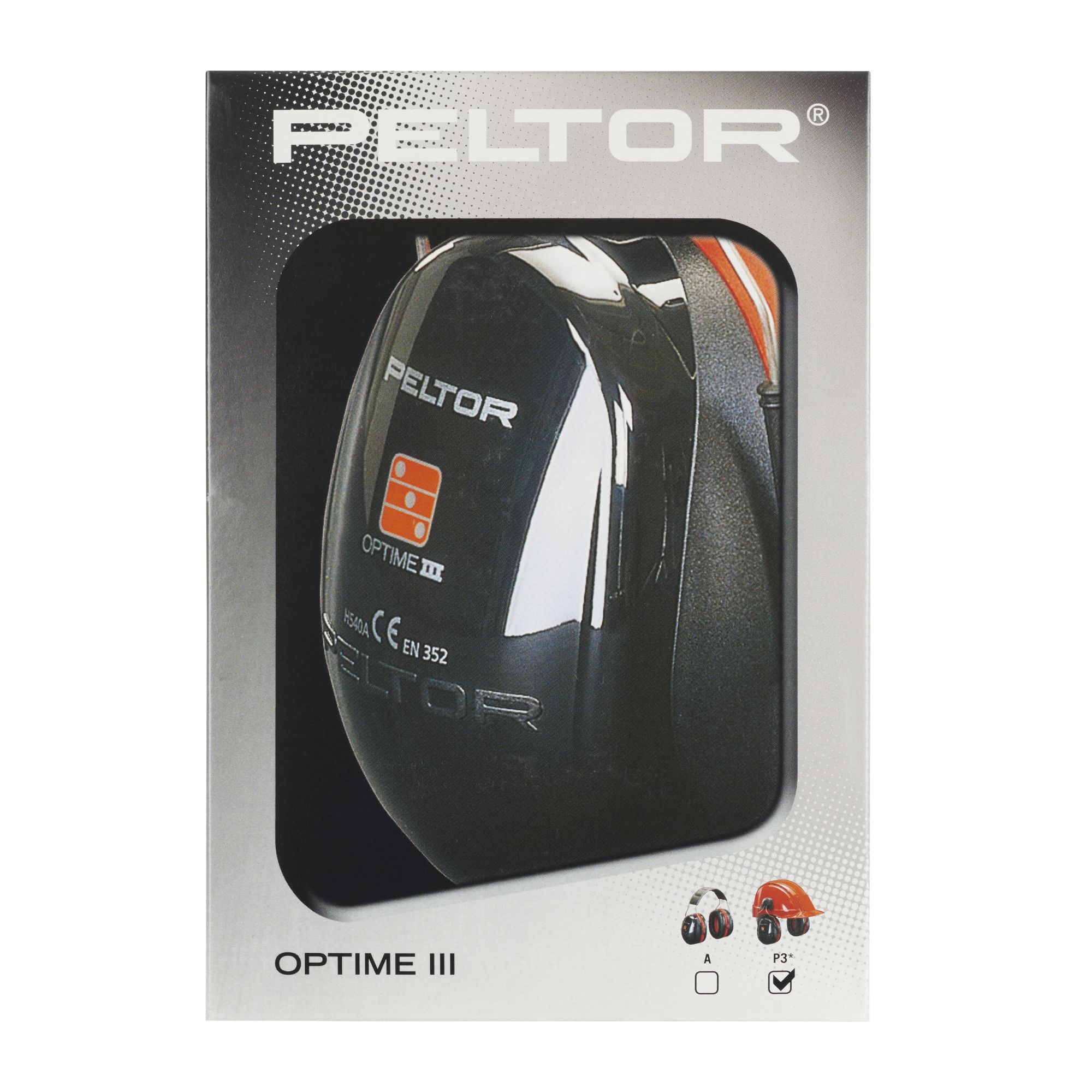 3M™ PELTOR™ Optime™ III Orejeras, 34 dB, negro/rojo, versión montada en casco, H540P3H-413-SV