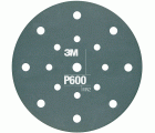 3M™ Hookit™ Disco abrasivo flexible 270J, 150 mm, 17 agujeros, P600, 34801