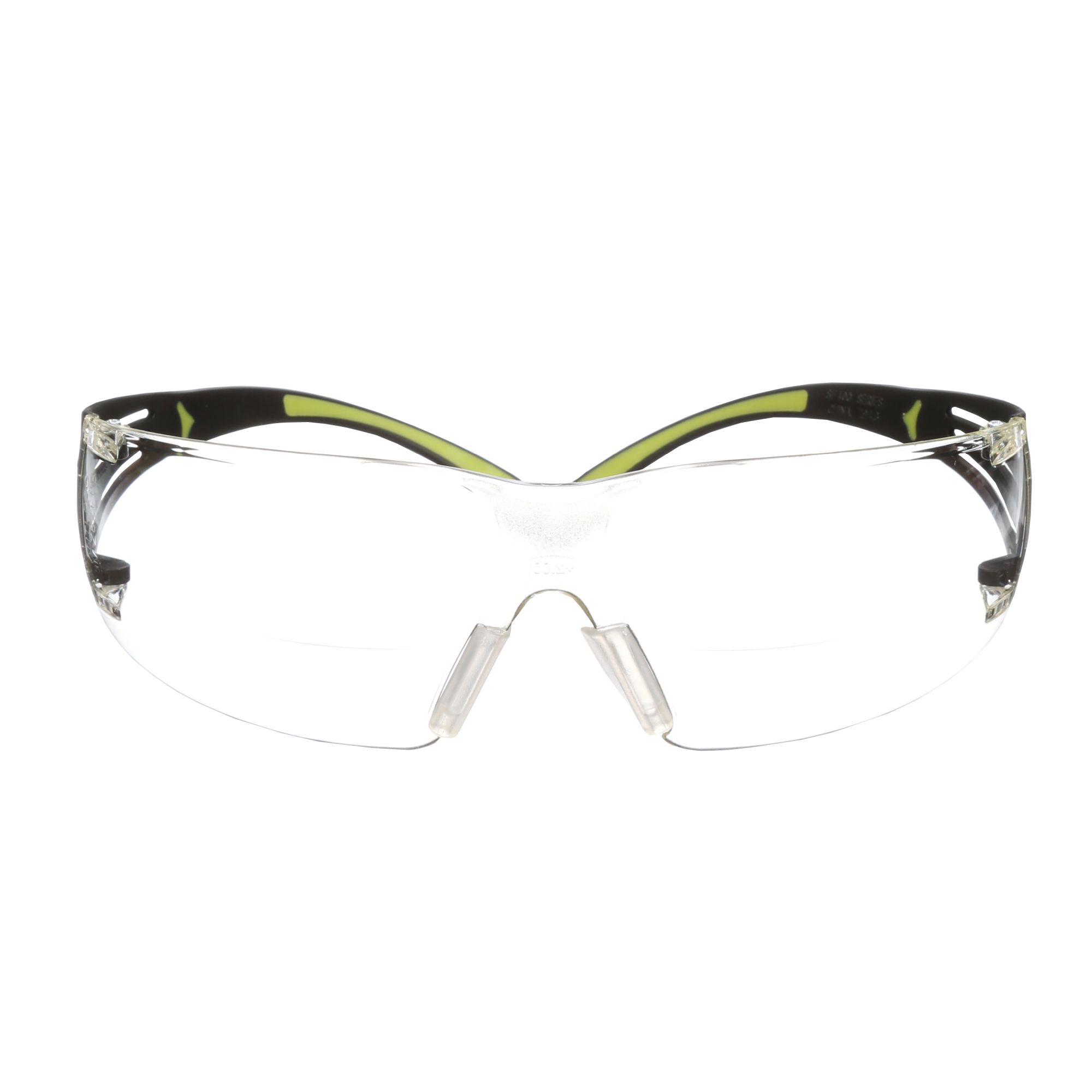 3M™ SecureFit™ 400 Gafas de seguridad graduadas, montura negro/verde, antirrayaduras/antiempañante, lente incolora 2,0 graduación, SF420AS/AF-EU, 20/caja
