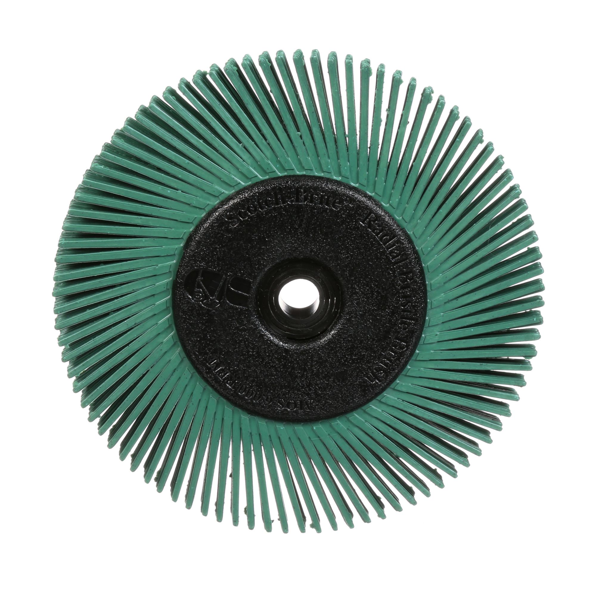 3M™ Scotch-Brite™ Cepillo Radial Bristle BB-ZB, 152 mm x 13 mm x 25 mm, P50, Verde, Tipo A, Con Adaptador