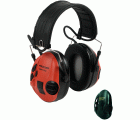 3M™ PELTOR™ SportTac Orejeras, 26 dB, cazoletas rojas/negras, diadema flexible, MT16H210F-478-RD