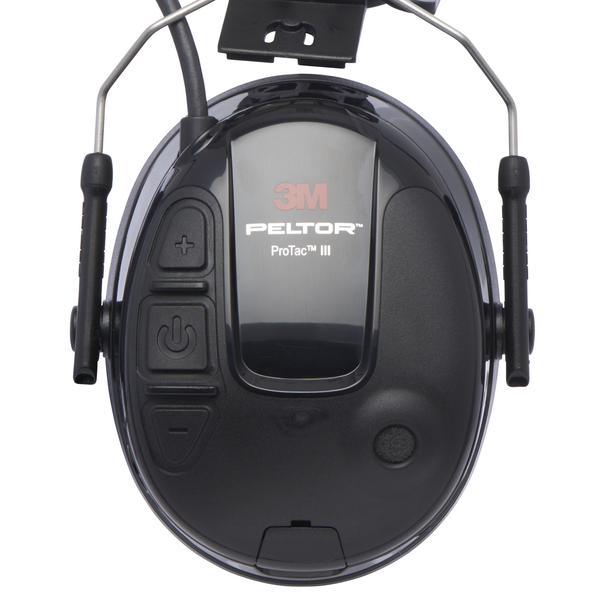 3M™ PELTOR™ ProTac™ III Orejeras, 25 dB, cazoletas delgadas, negras, acopladas al casco, MT13H220P3E
