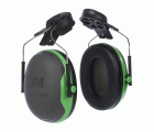 3M™ PELTOR™ Orejeras, 26 dB, verde, montadas en casco, X1P3