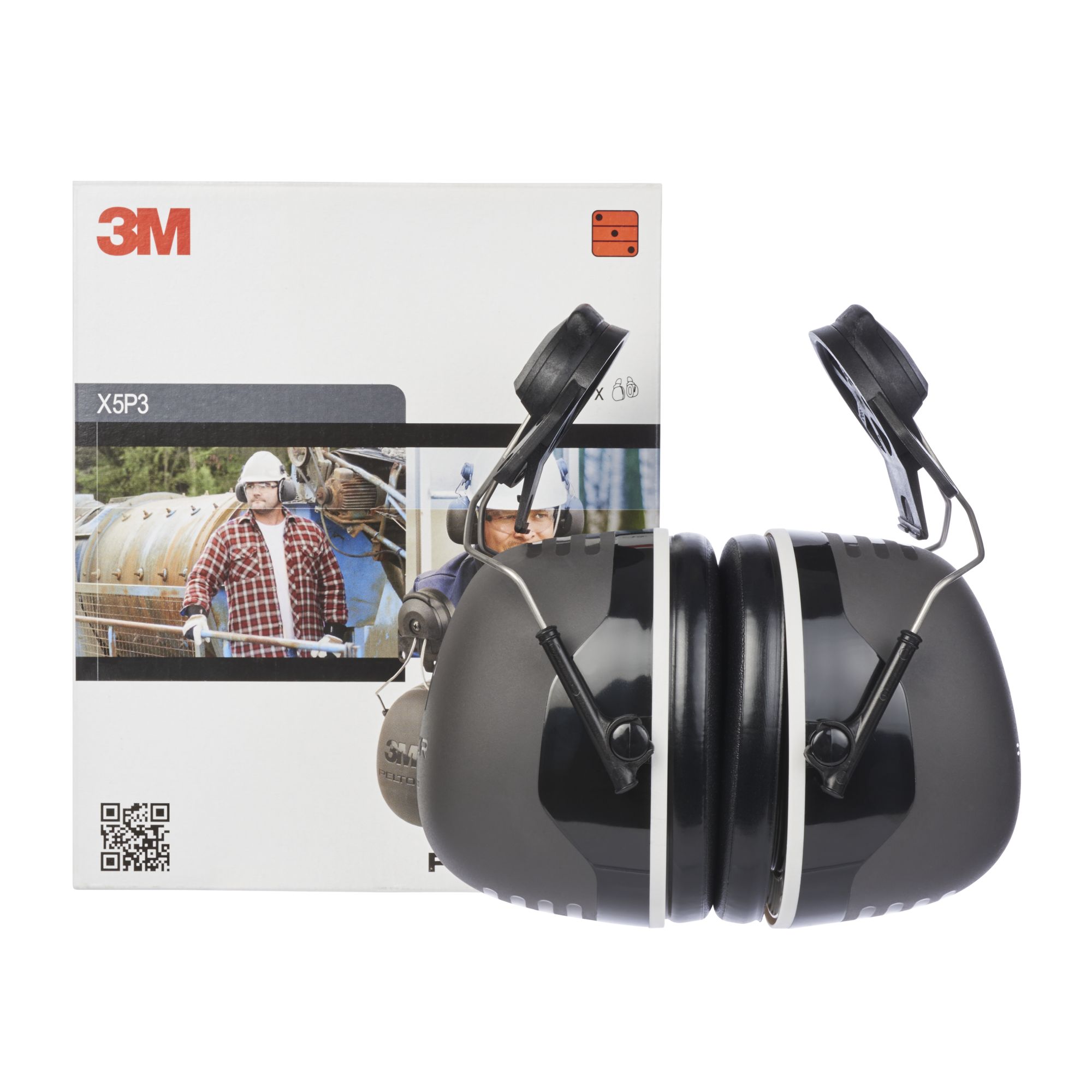 3M™ PELTOR™ X5P3 Orejeras para casco con anclaje P3E, 36 dB, negro (10 orejeras/caja)