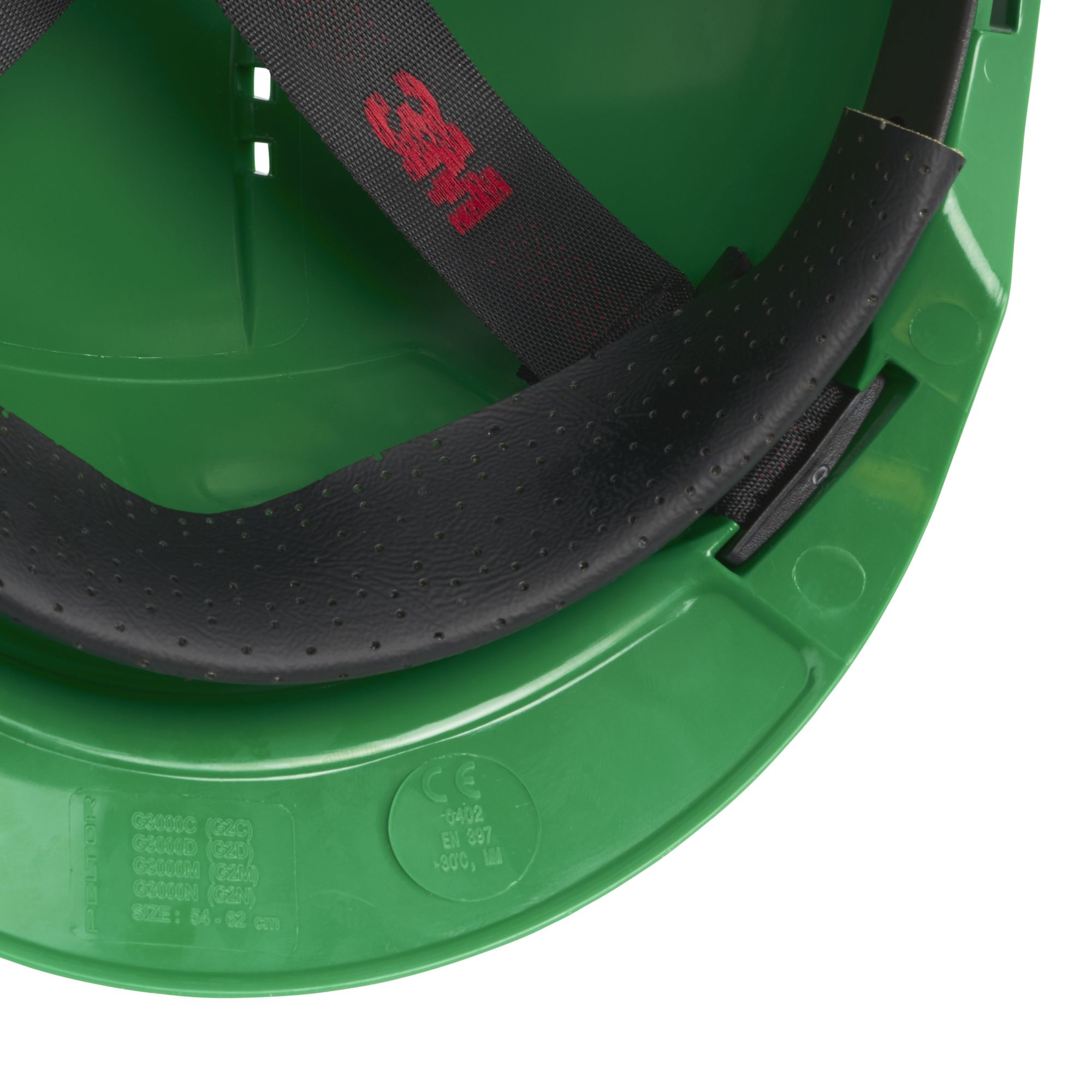 3M™ Casco, Uvicator, con pasador, ventilado y banda antisudor de plástico, verde, G3000CUV-GP