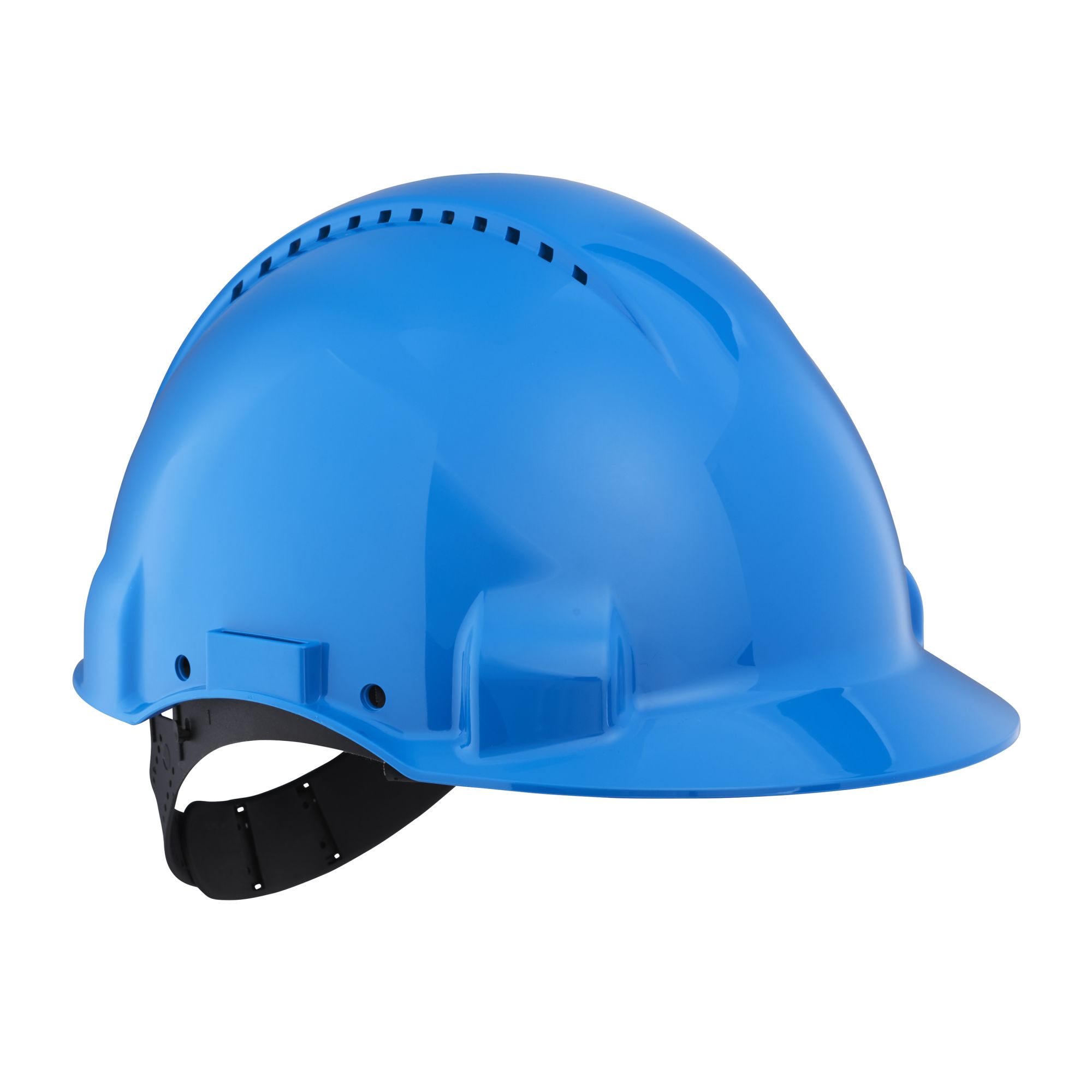 3M™ Casco, Uvicator, con pasador, ventilado y banda antisudor de plástico, azul, G3000CUV-BB