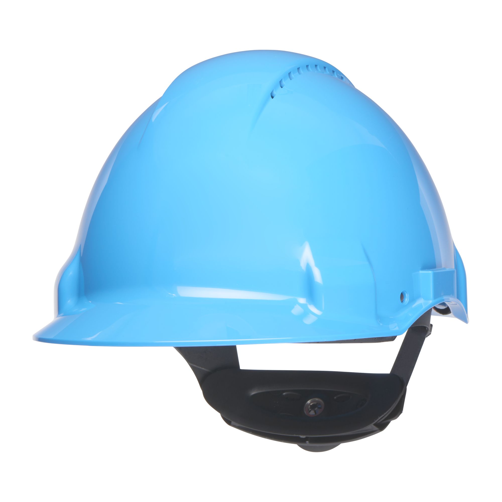 3M™ Casco, Uvicator, con arnés de ruleta, ventilado y banda antisudor de plástico, azul, G3000NUV-BB