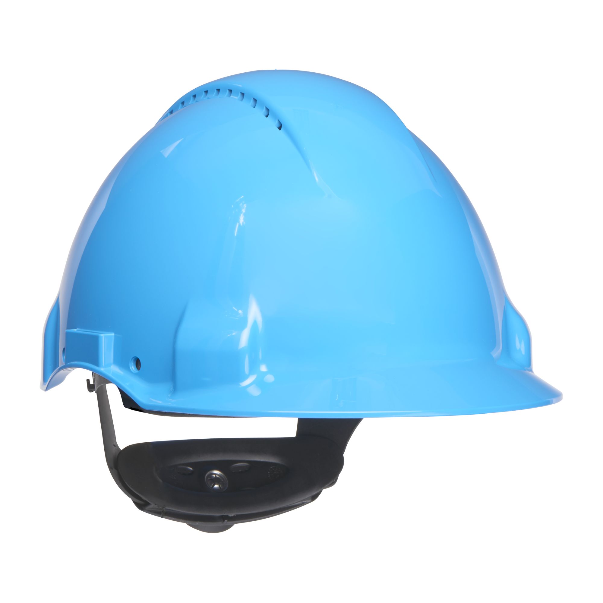 3M™ Casco, Uvicator, con arnés de ruleta, ventilado y banda antisudor de plástico, azul, G3000NUV-BB