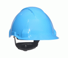 3M™ Casco, Uvicator, con arnés de ruleta, ventilado y banda antisudor de plástico, azul, G3000NUV-BB