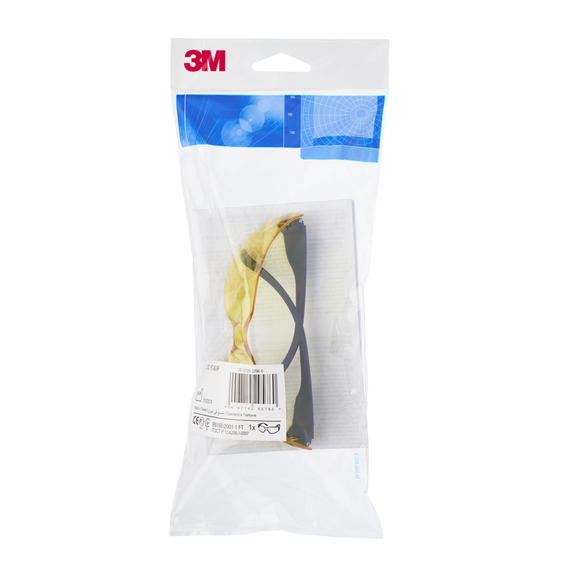3M™ 2721 Gafas de seguridad PC ocular amarillo recubrimiento AR-AE 1 gafa/bolsa