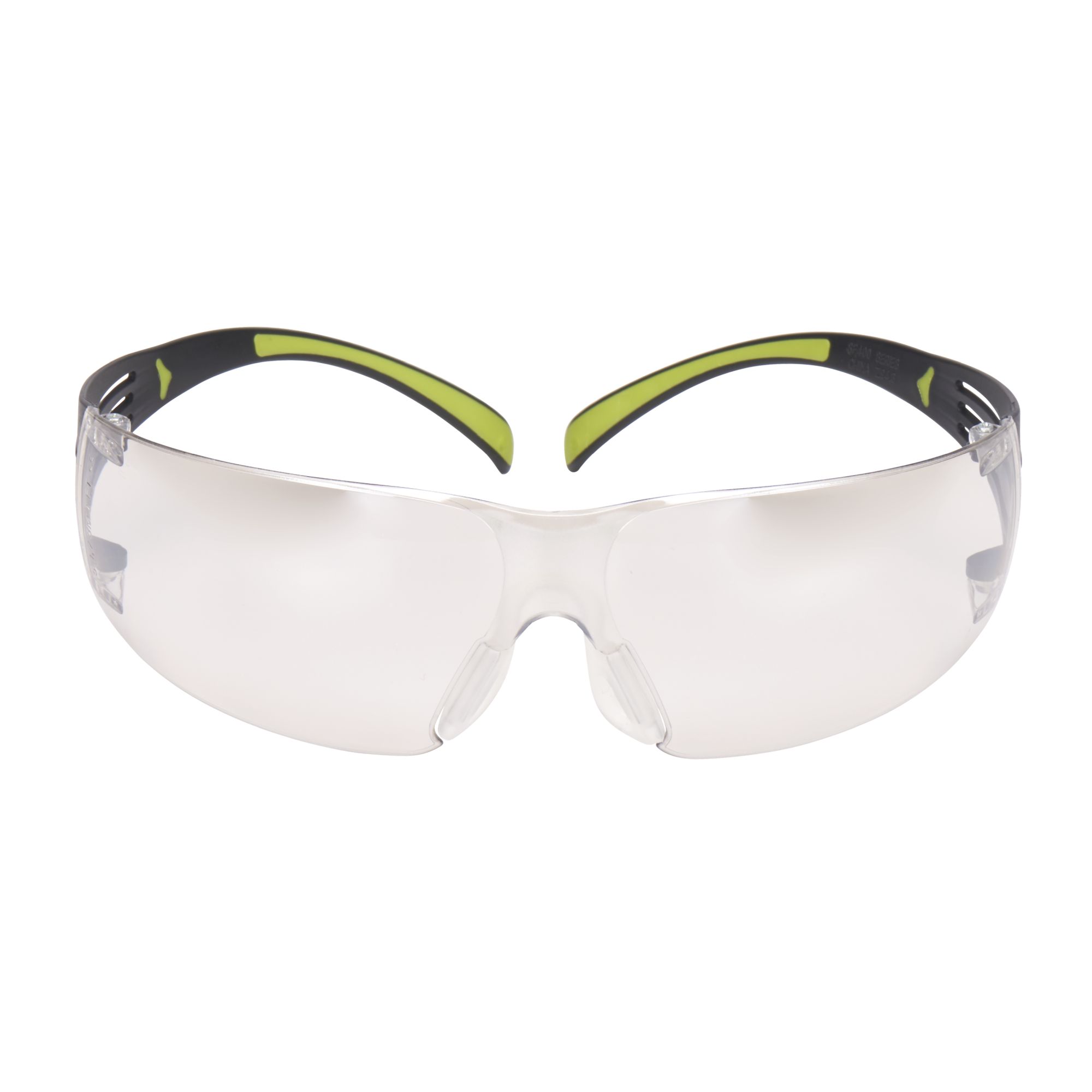 3M™ SecureFit™ 400 Gafas de seguridad, montura negro/verde, antirrayaduras, lente de espejo para interior/exterior, SF410AS-EU, 20/caja