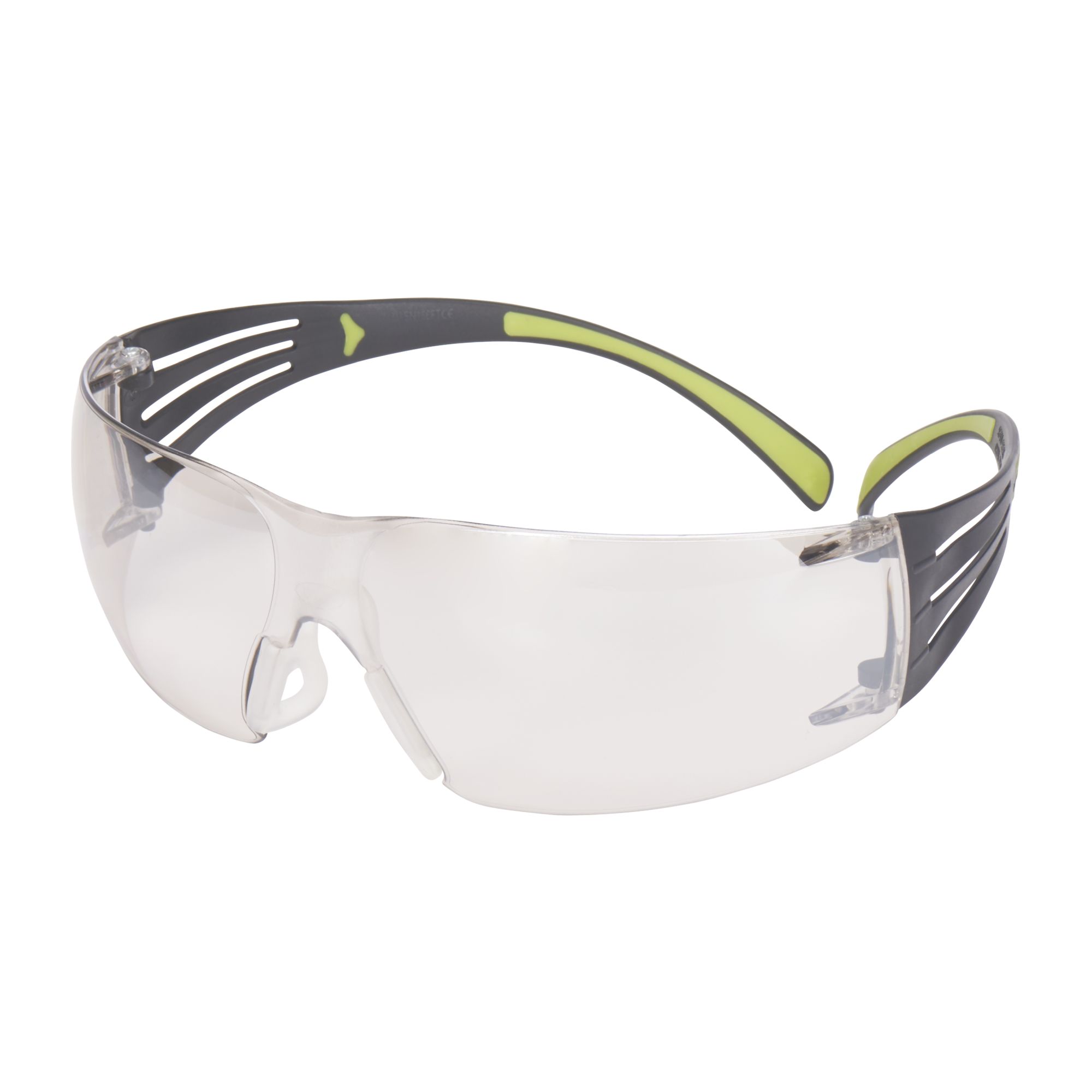 3M™ SecureFit™ 400 Gafas de seguridad, montura negro/verde, antirrayaduras, lente de espejo para interior/exterior, SF410AS-EU, 20/caja