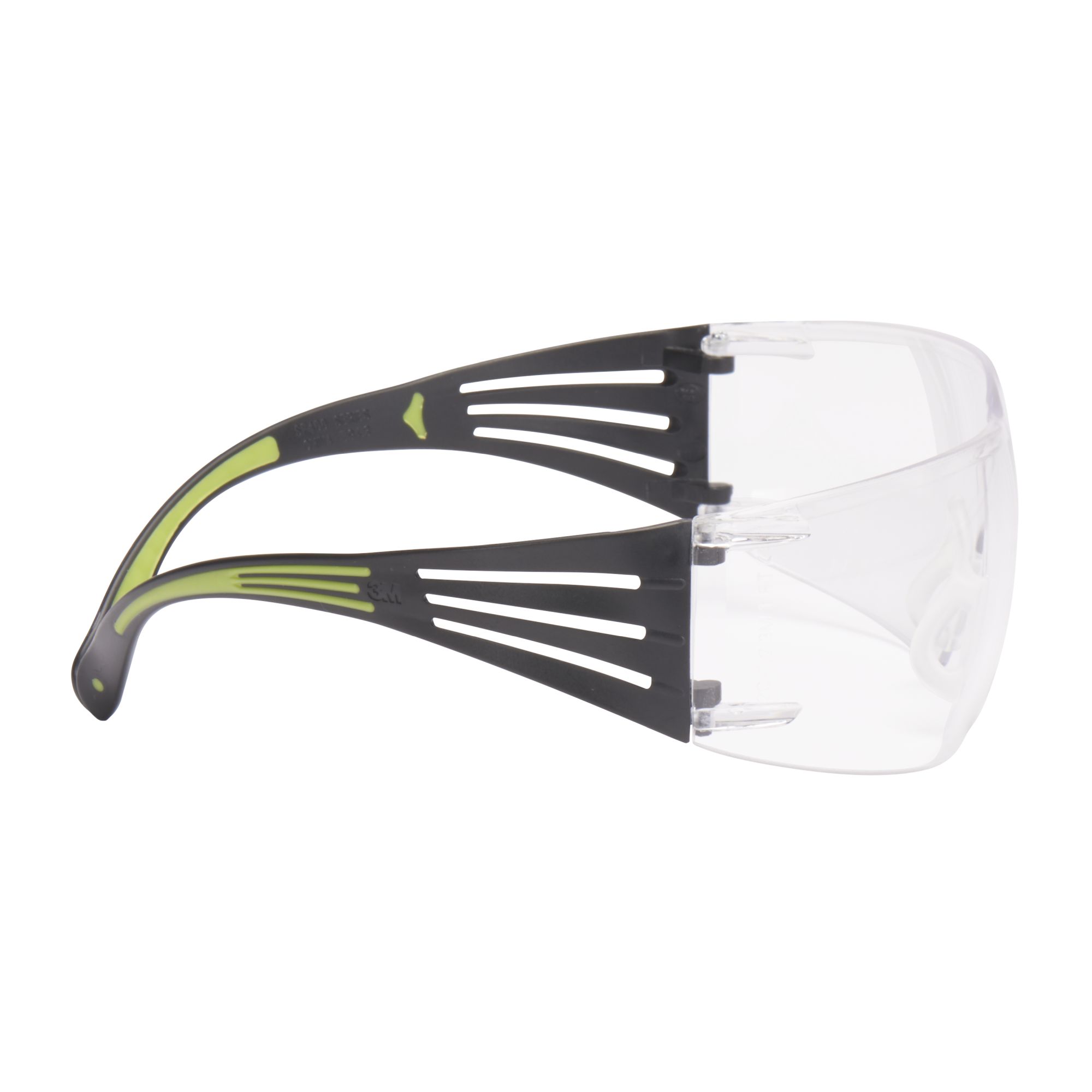 3M™ SecureFit™ 400 Gafas de seguridad, montura negro/verde, antirrayaduras/antiempañante, lente incolora, SF401AS/AF-EU, 20/caja