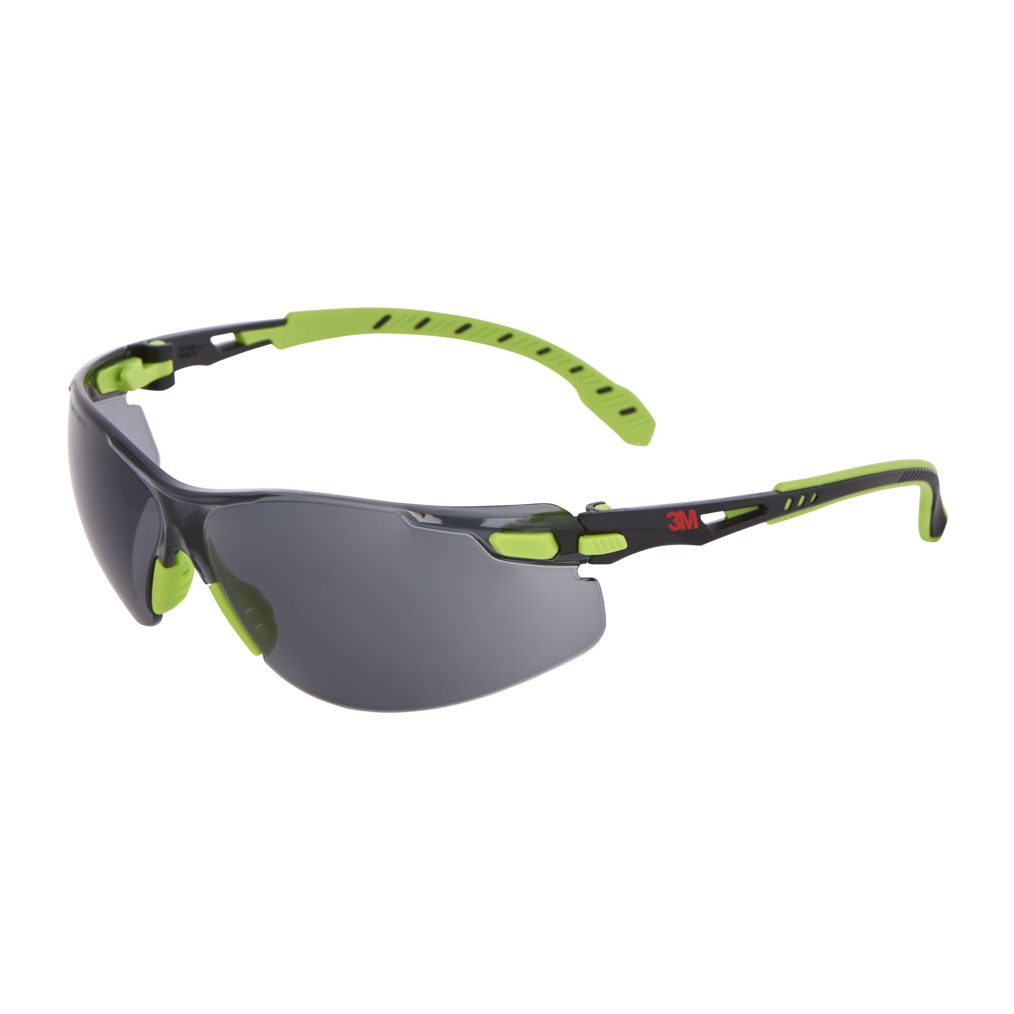3M™ Solus™ 1000 Gafas de seguridad, montura verde/negro, recubrimiento antiempañante/antirrayaduras Scotchgard™ (K y N), lente gris, S1202SGAF-EU, 20/caja