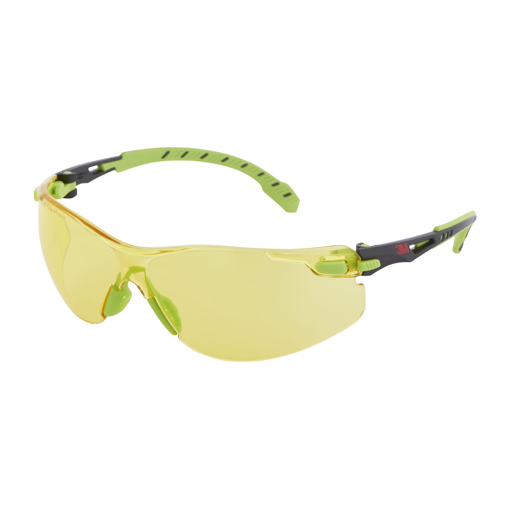 3M™ Solus™ 1000 Gafas de seguridad, montura verde/negro, recubrimiento antiempañante/antirrayaduras Scotchgard™ (K y N), lente ámbar, S1203SGAF-EU, 20/caja