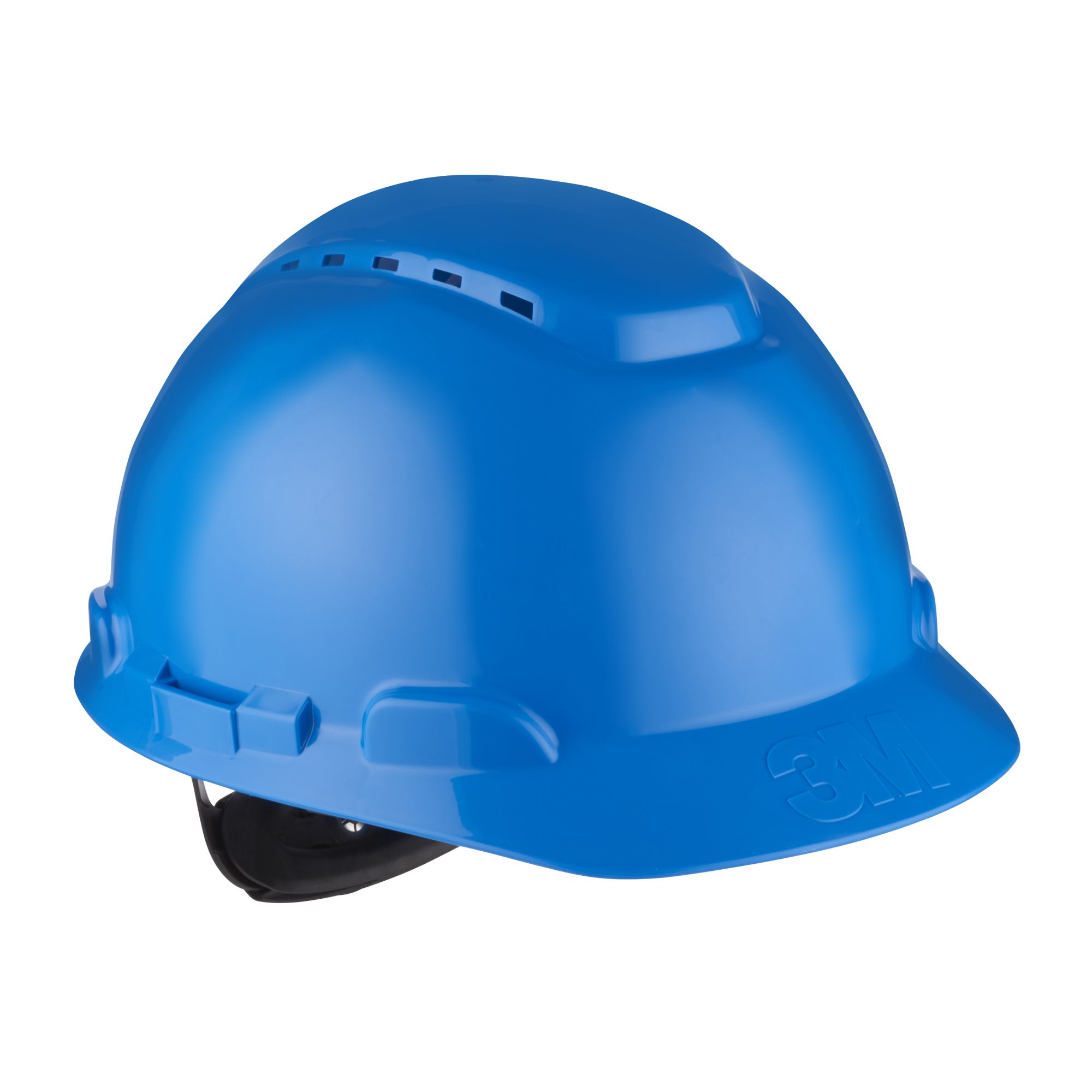 3M™ Casco, con arnés de ruleta, ventilado, banda de plástico para el sudor, azul, H700N-BB