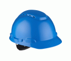 3M™ Casco, con arnés de ruleta, ventilado, banda de plástico para el sudor, azul, H700N-BB