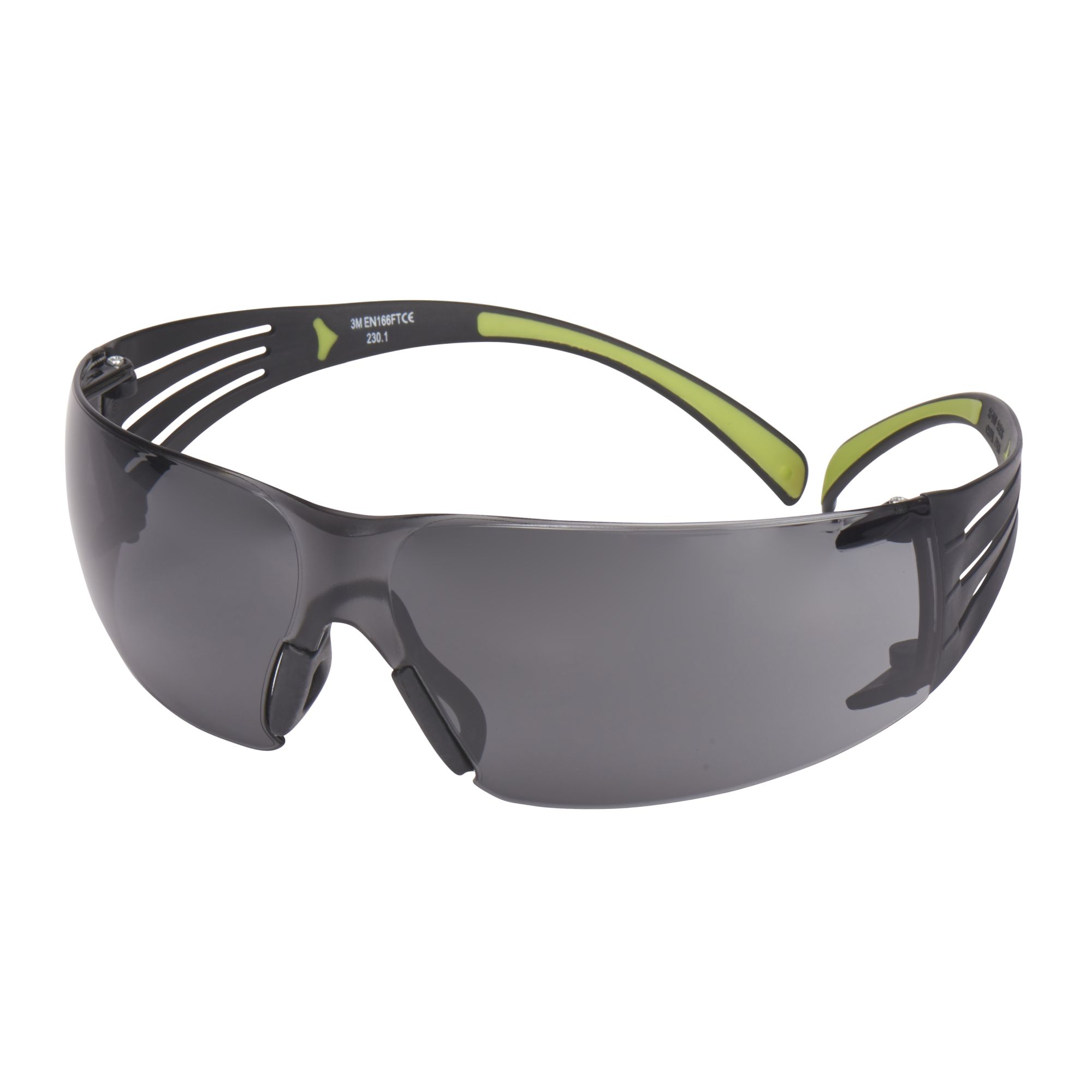3M™ SecureFit™ 400 Gafas de seguridad, montura negro/verde, antirrayaduras/antiempañante, lente gris, SF402AS/AF-EU, 20/caja