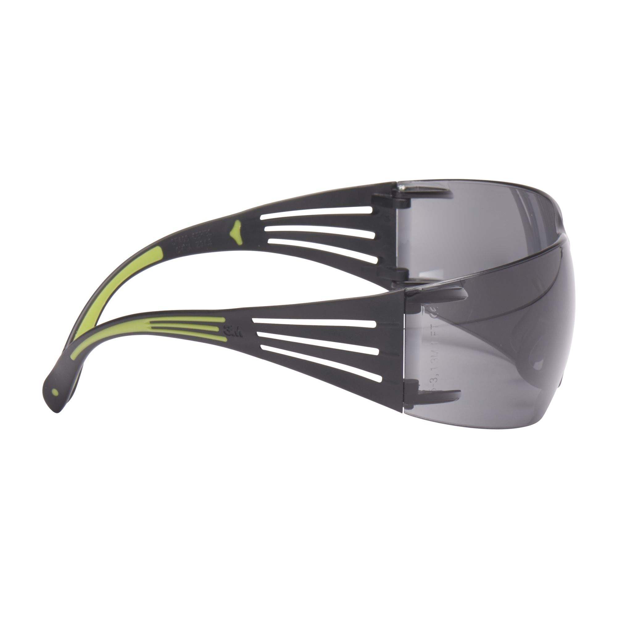 3M™ SecureFit™ 400 Gafas de seguridad, montura negro/verde, antirrayaduras/antiempañante, lente gris, SF402AS/AF-EU, 20/caja