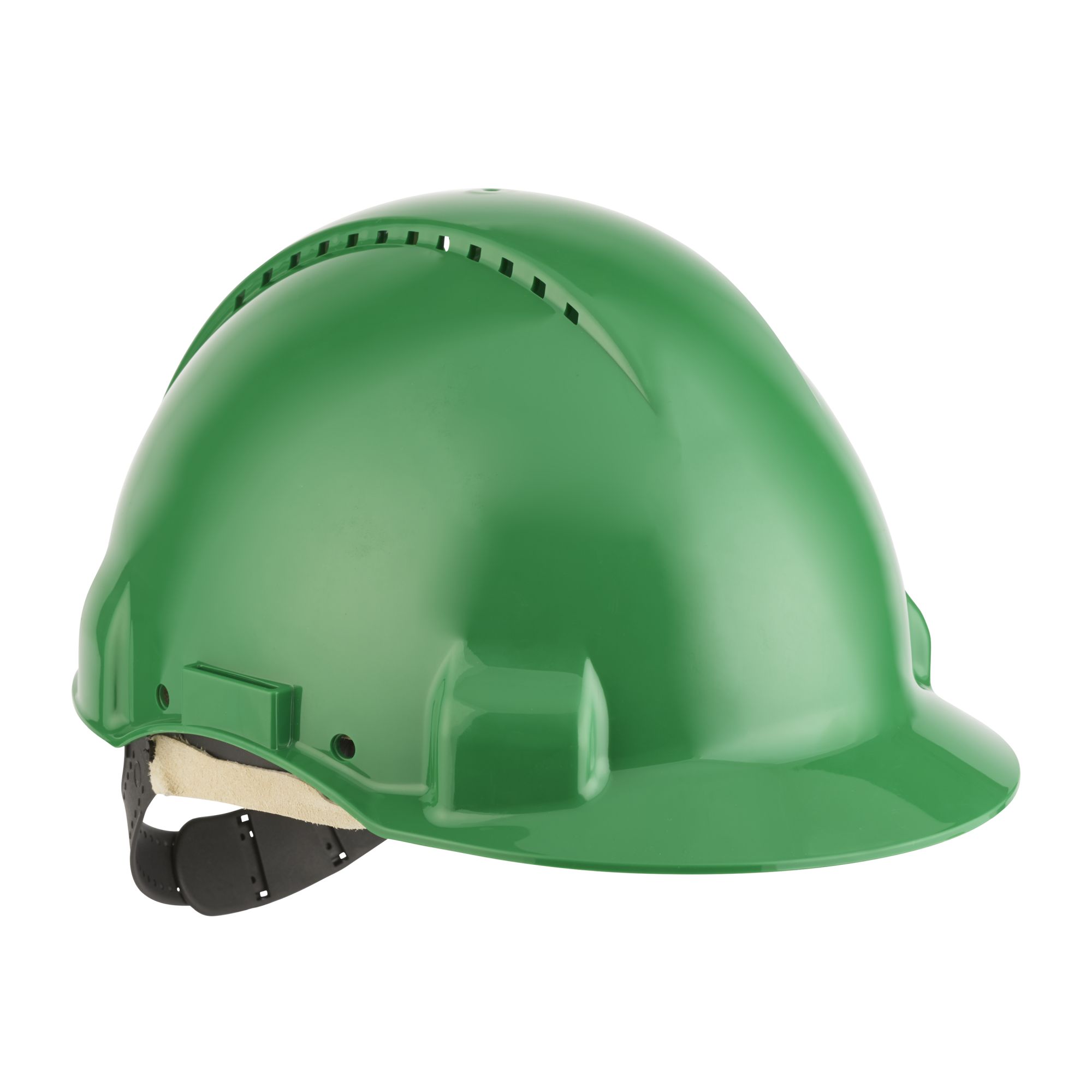 3M™ Casco, Uvicator, con pasador, ventilado y banda antisudor de cuero, verde, G3000DUV-GP
