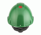 3M™ Casco, Uvicator, con arnés de ruleta, ventilado y banda antisudor de plástico, verde, G3000NUV-GP