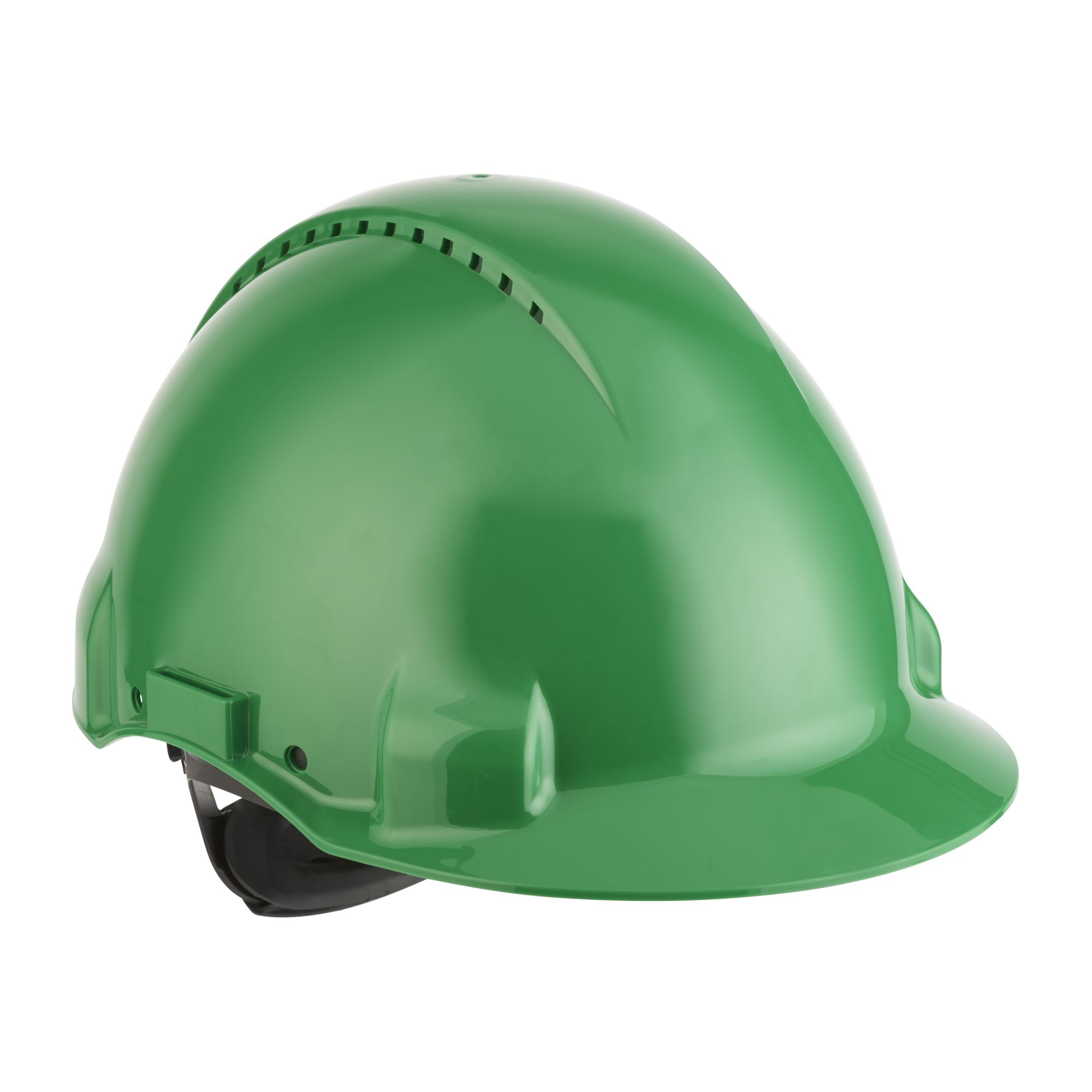3M™ Casco, Uvicator, con arnés de ruleta, ventilado y banda antisudor de plástico, verde, G3000NUV-GP