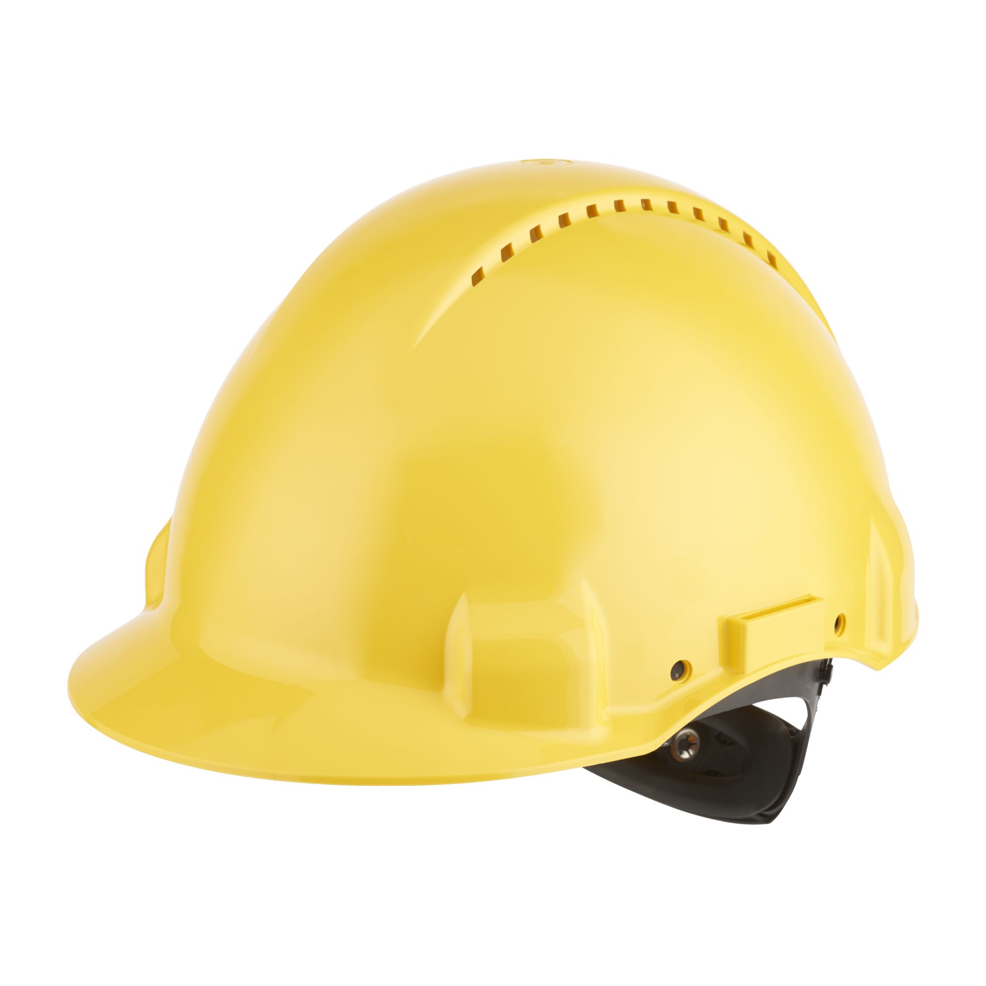 3M™ Casco, Uvicator, con arnés de ruleta, ventilado y banda antisudor de plástico, amarillo, G3000NUV-GU