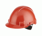 3M™ Casco, Uvicator, con arnés de ruleta, ventilado y banda antisudor de plástico, rojo, G3000NUV-RD