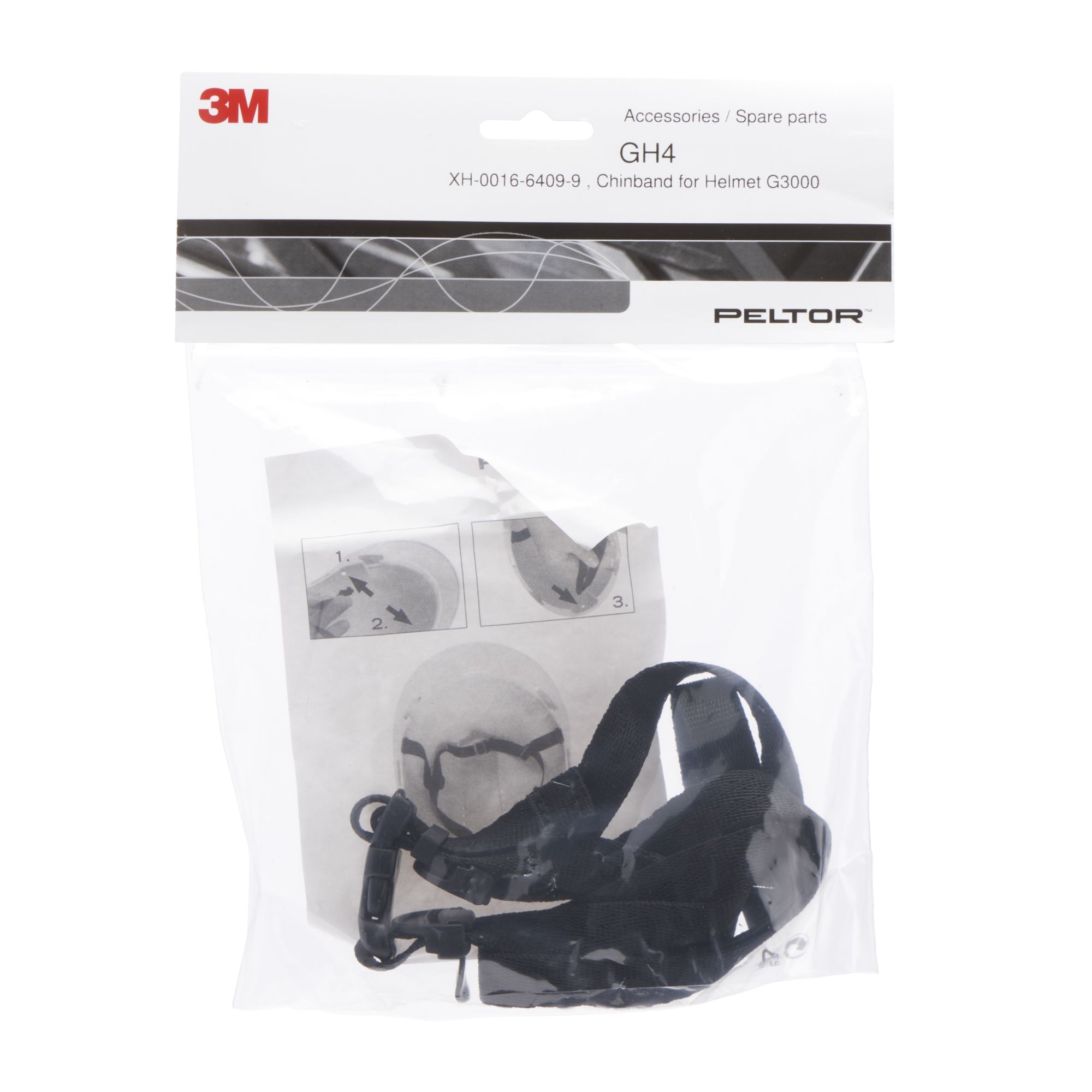 3M™ Barboquejo de casco de seguridad para casco serie G3000, 3 puntos, GH4