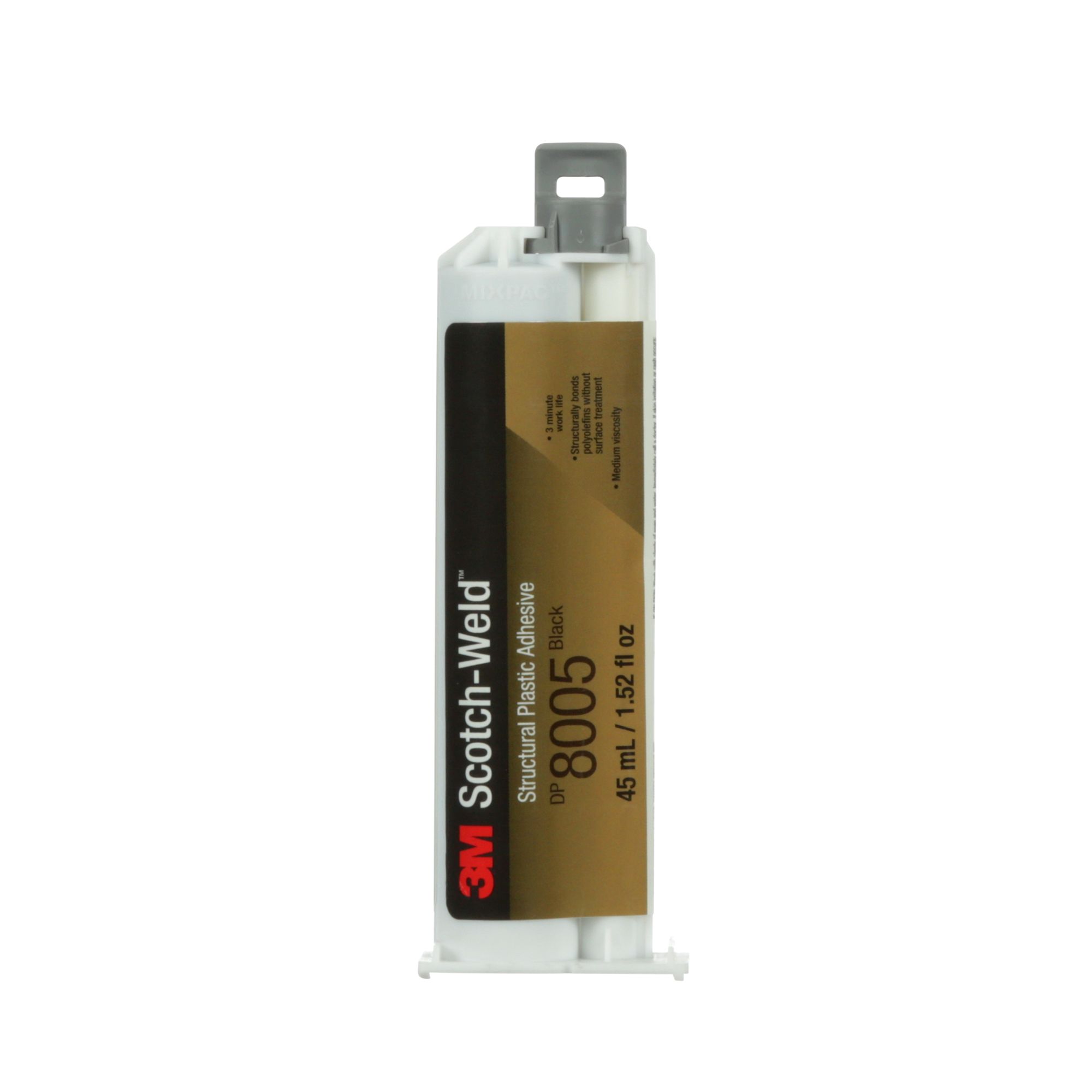 3M™ Scotch-Weld™ Adhesivo de plástico estructural DP8005, Negro, 45 ml