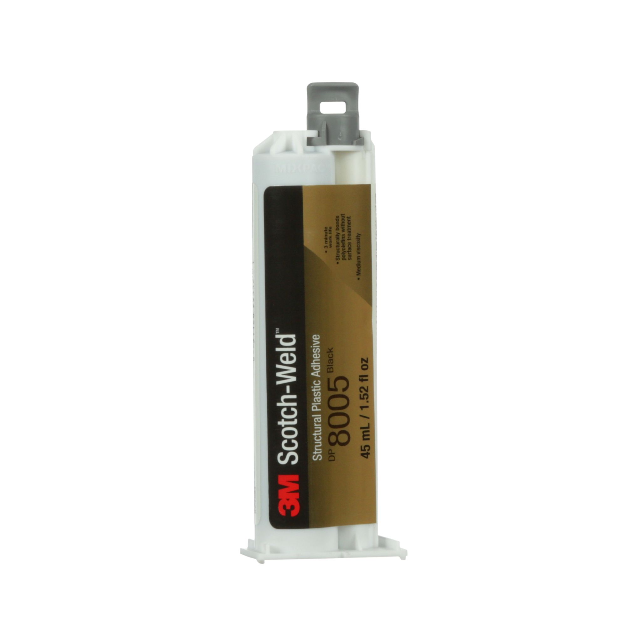 3M™ Scotch-Weld™ Adhesivo de plástico estructural DP8005, Negro, 45 ml