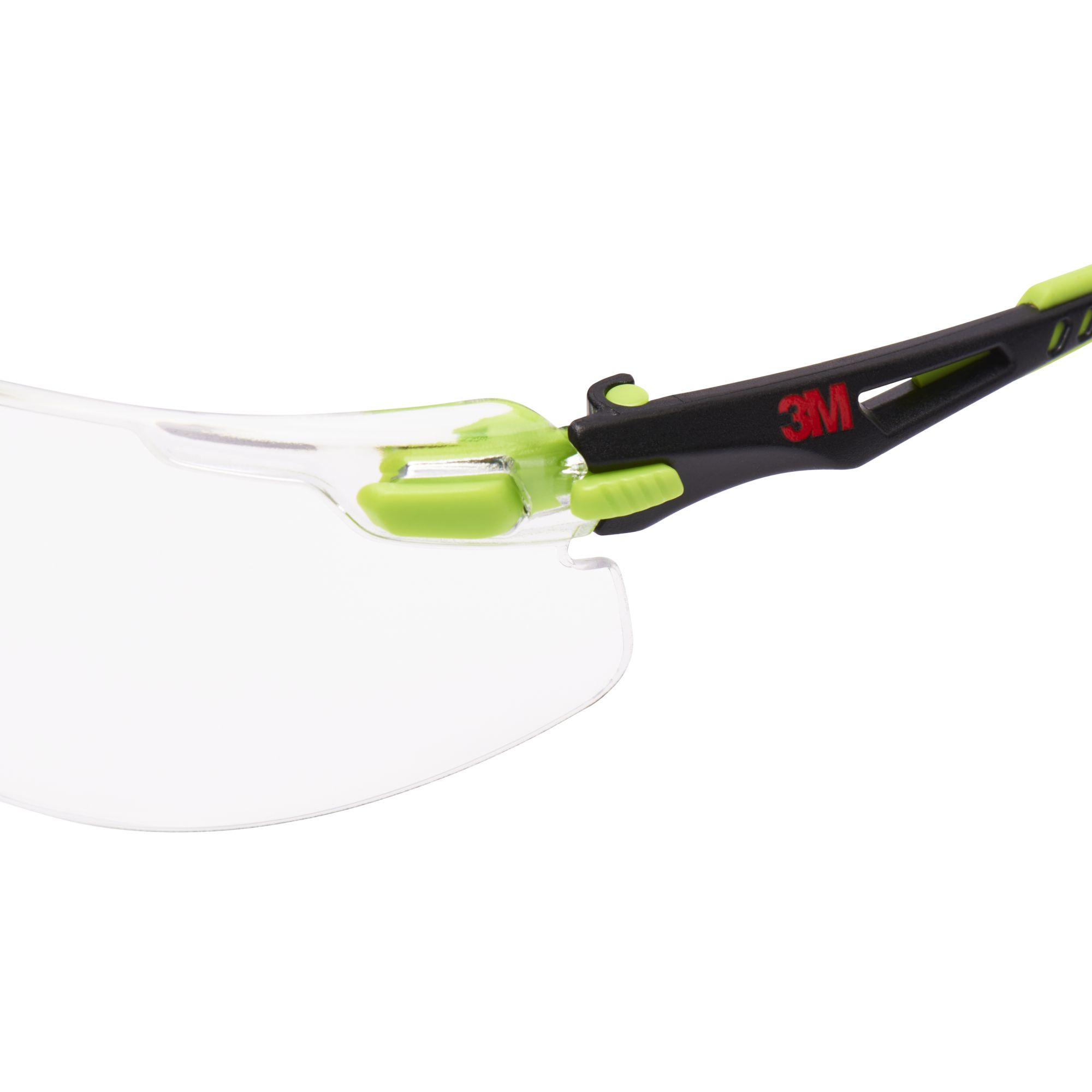 3M™ Solus™ 1000 Gafas de seguridad, montura verde/negro, recubrimiento antiempañante/antirrayaduras Scotchgard™ (K y N), lente incolora, S1201SGAF-EU, 20/caja