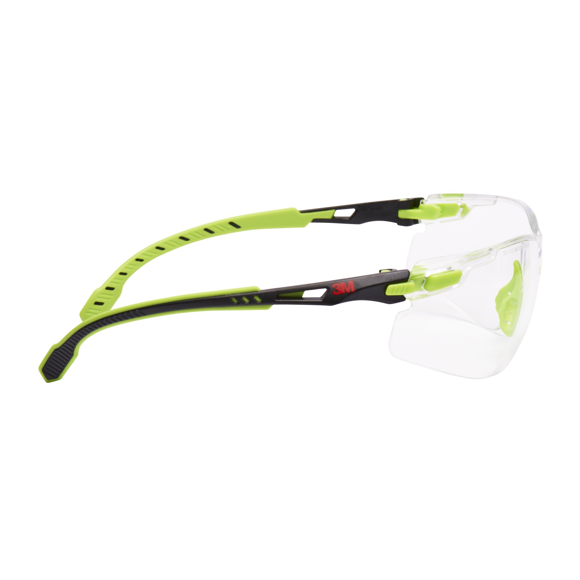 3M™ Solus™ 1000 Gafas de seguridad, montura verde/negro, recubrimiento antiempañante/antirrayaduras Scotchgard™ (K y N), lente incolora, S1201SGAF-EU, 20/caja